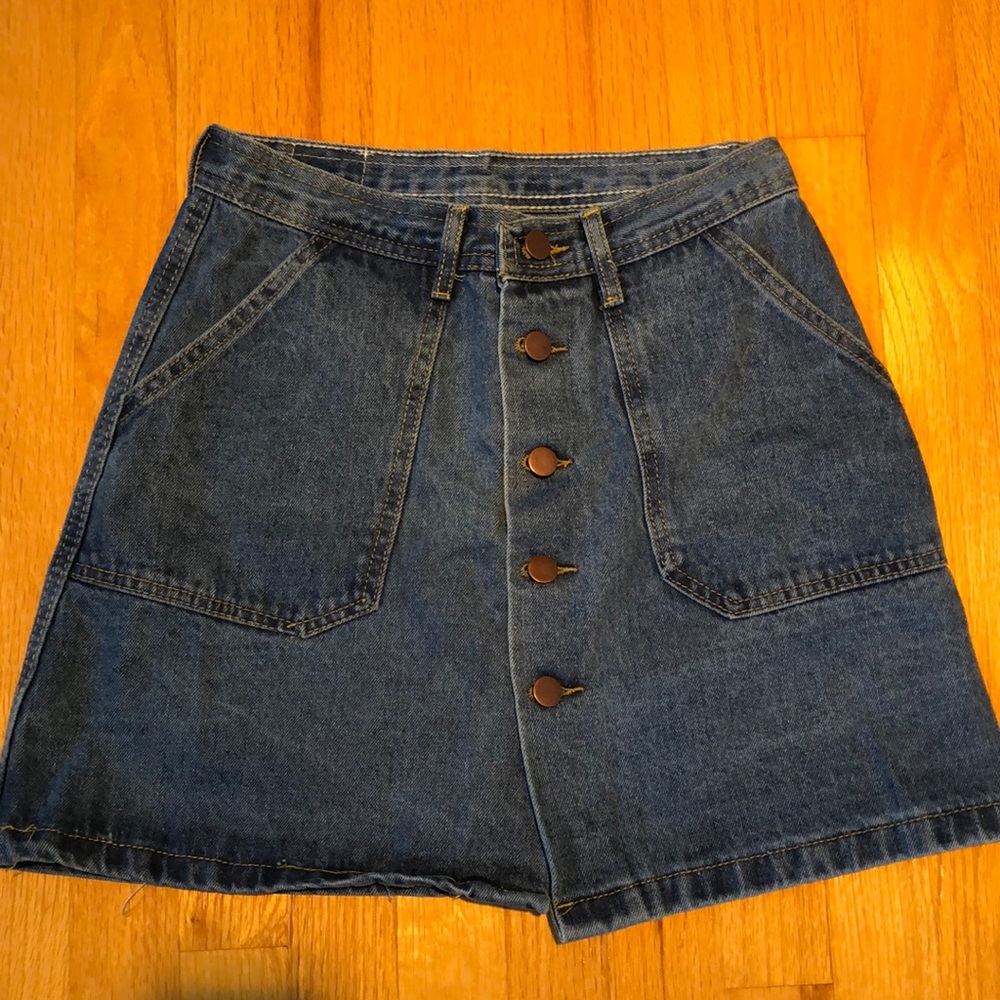 Shein Button-Down Jean Skirt w/ Pockets